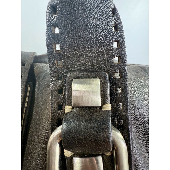 TENTAZIONE DUE Italian Brown Genuine Leather Shoulder Bag Purse Handbag Italy - Picture 14 of 16